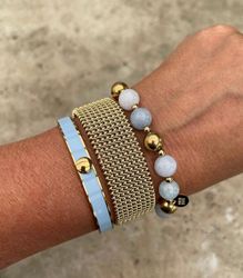 Capri armband blå/guld