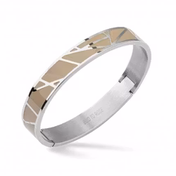 Rose armband sand/silver