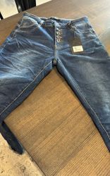 Toxik knappjeans mörkblå