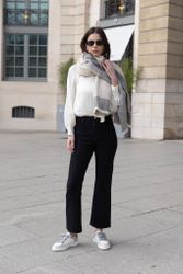 Folyrose jeans flare svart