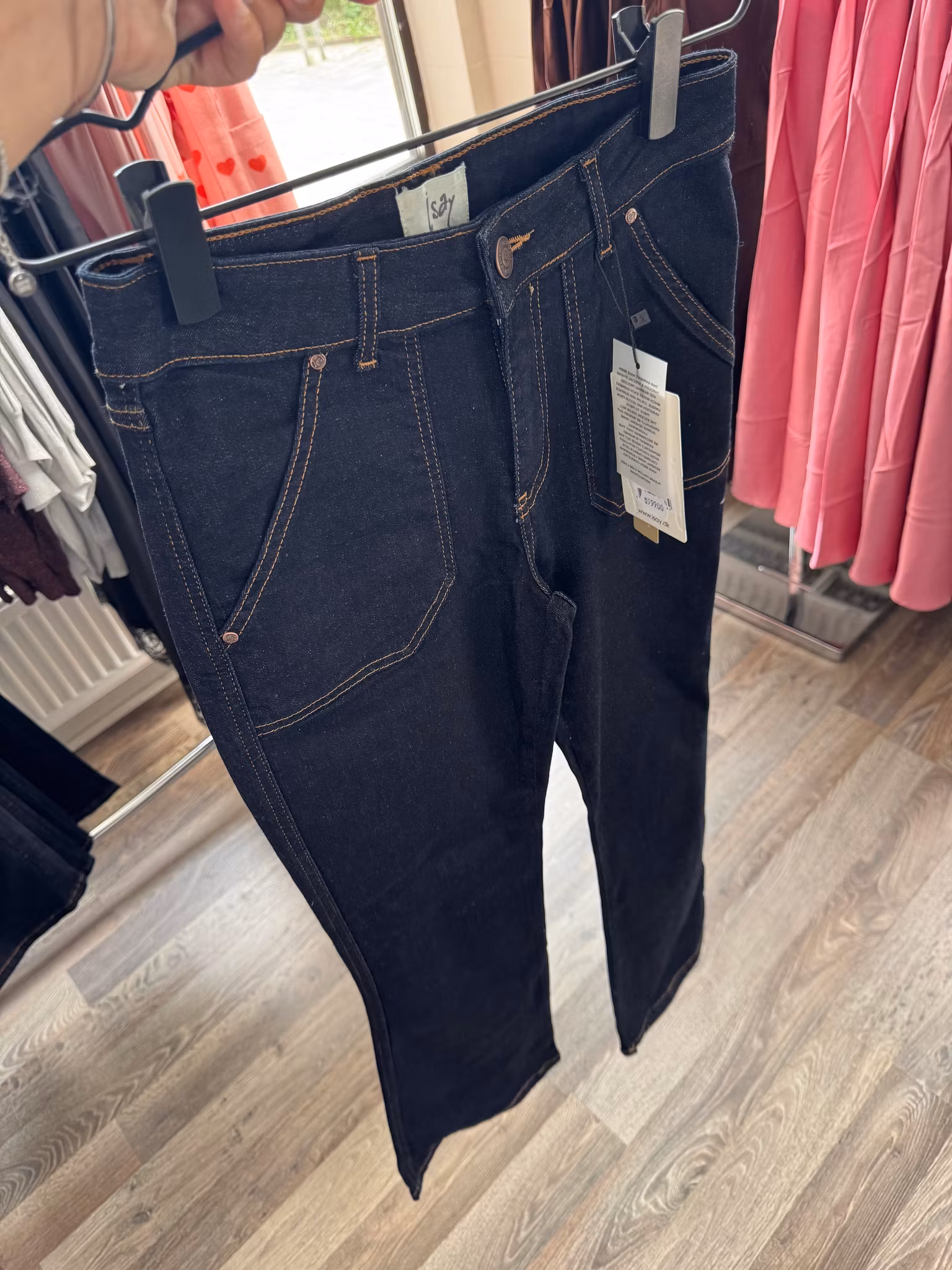 Como flare jeans unwashed denim
