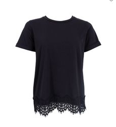 May t-shirt svart med spets