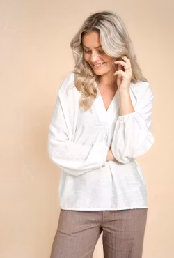 Luisa blus vit