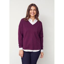 Frigga v-neck vinröd
