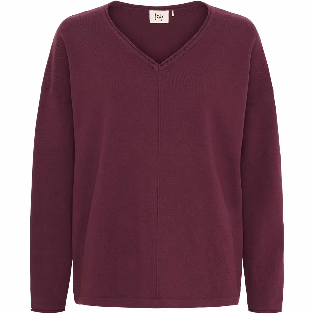 Frigga v-neck vinröd