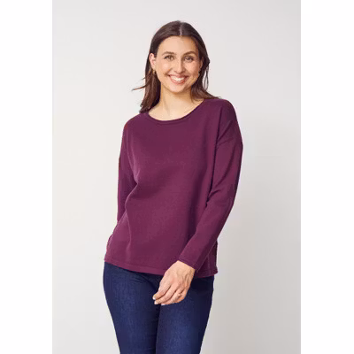 Frigga rundhals vinröd