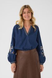Gro broderad blus