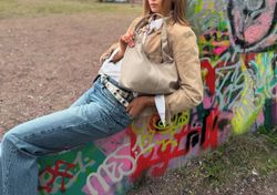 Ulrika handväska ljus beige