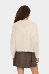 Manda stickad tröja beige
