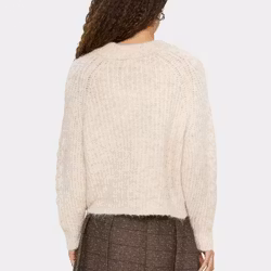 Manda stickad tröja beige