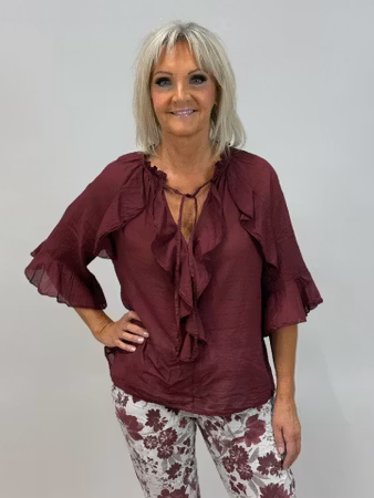 Livia blus vinröd