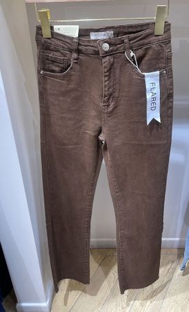 Folyrose jeans flare brun
