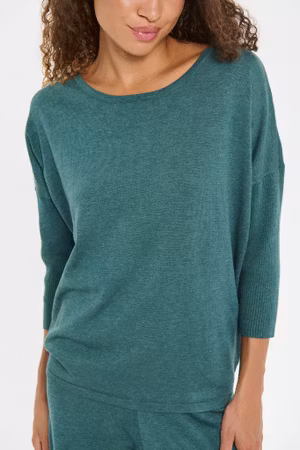 Mila r-neck pullover grön