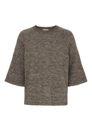 Anna kortärmad taupe melange