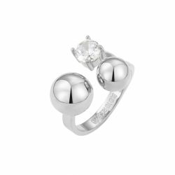 Brea crystal ring silver