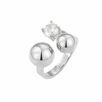 Brea crystal ring silver