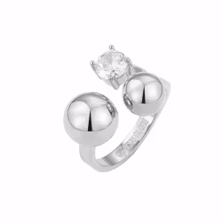 Brea crystal ring silver