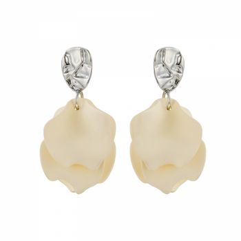 Paloma small örgängen ivory/silver