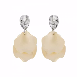Paloma small örgängen ivory/silver