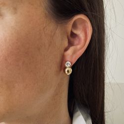 Stella bead örhänge guld