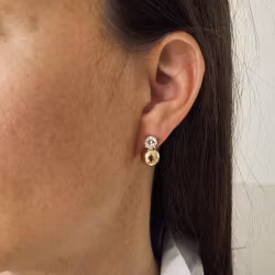 Stella bead örhänge guld