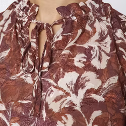 Elza blus bordeaux flower