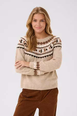 Cherrie stickad tröja beige