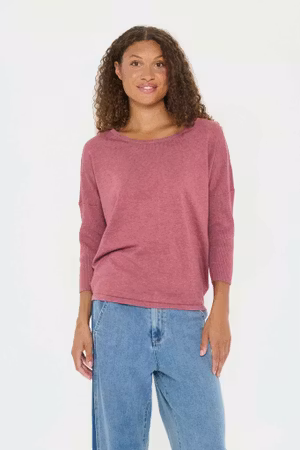 Mila r-neck pullover rosa