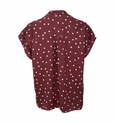 Valery blus vinröd prickig