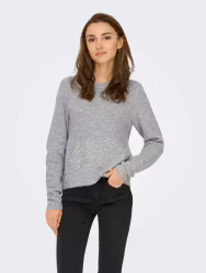Pearl stickad grå melange