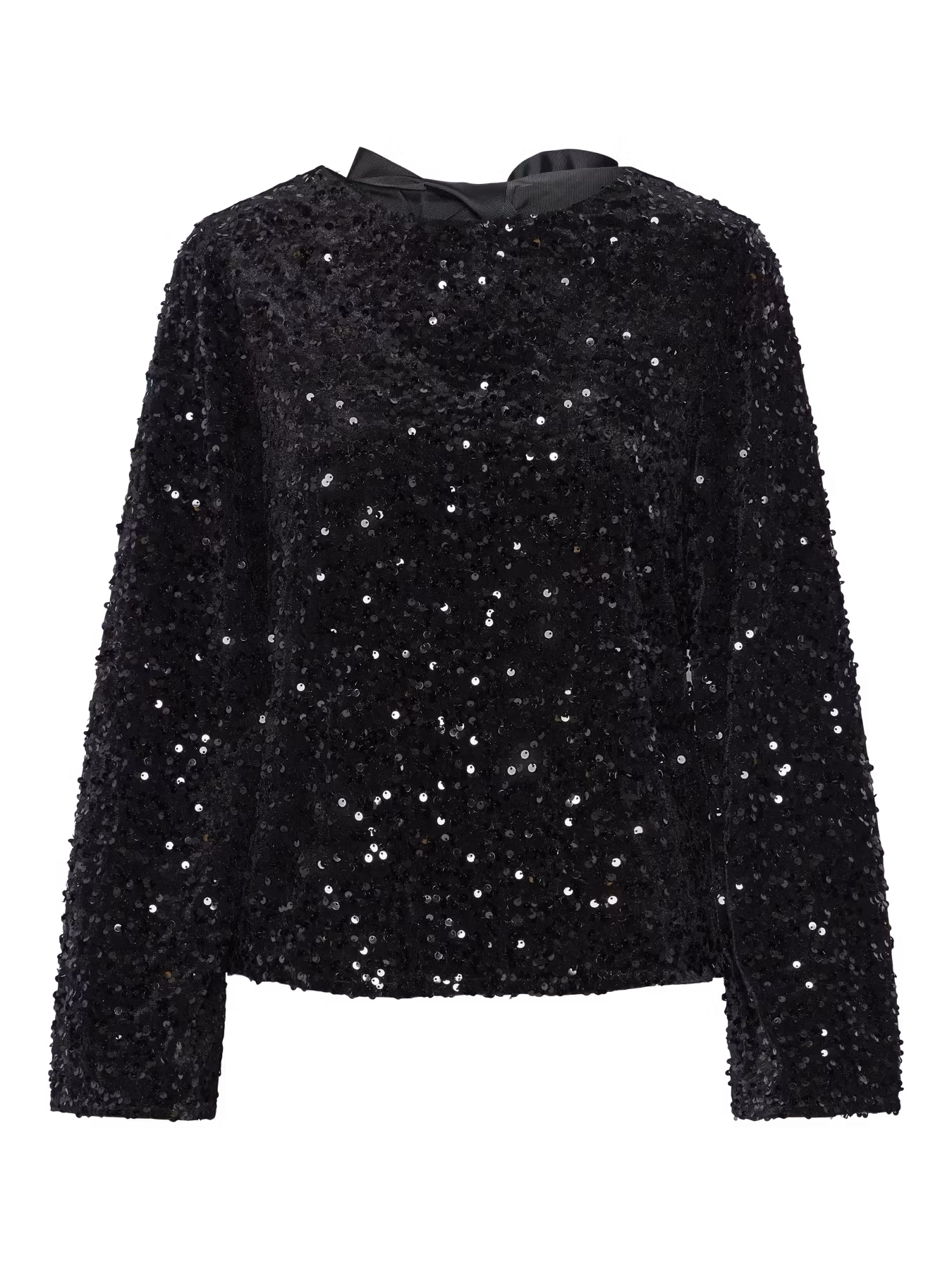 Kam paljett topp svart