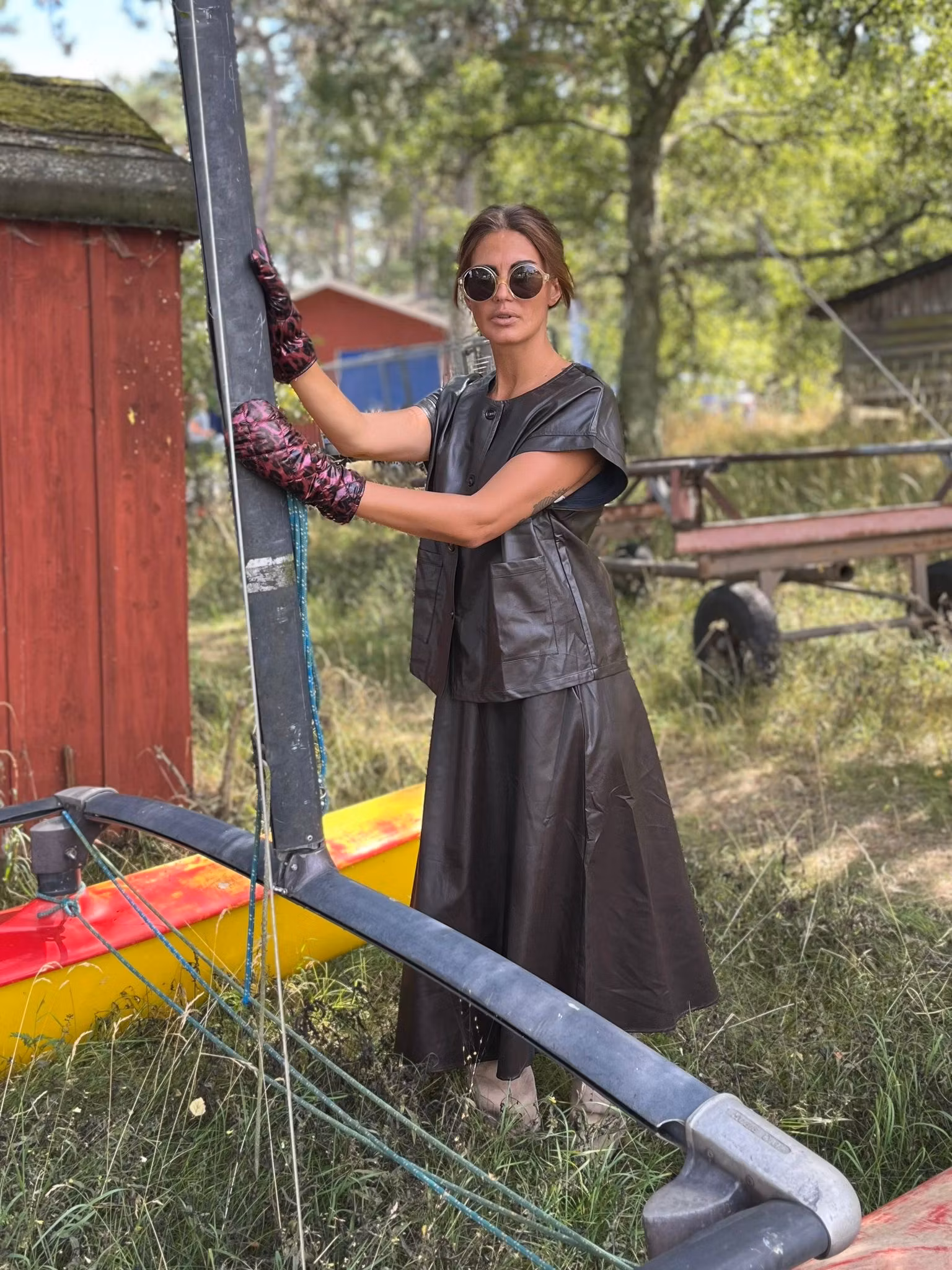Juliet vegan kjol brun
