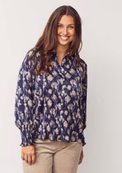 Melba skjortblus blue mood