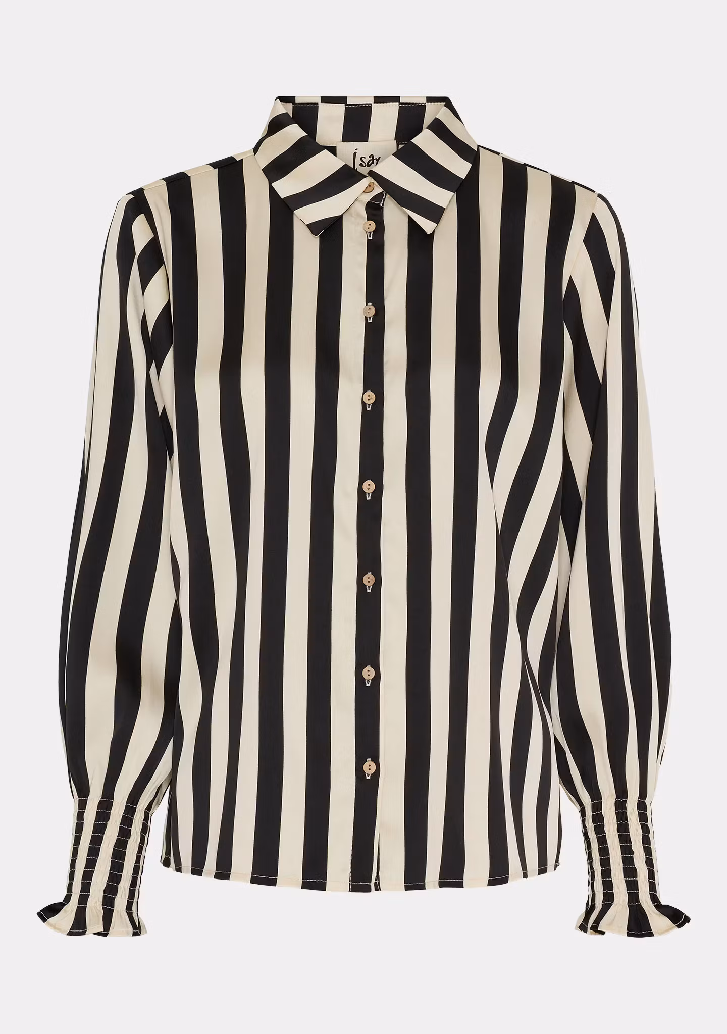 Melba skjortblus black/cream stripe