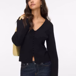 Hanna v-neck cardigan svart