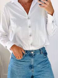 Knappsmycke pärla silver 6-pack