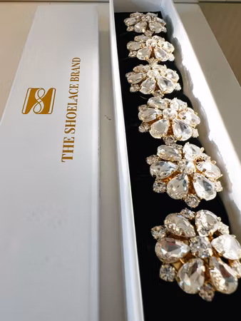 Knappsmycke crystal stenar guld 6-pack