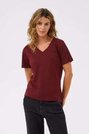 Naia t-shirt vinröd