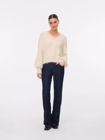 Poilu v-neck stickad birch