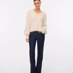 Poilu v-neck stickad birch