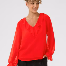 Flake blus röd