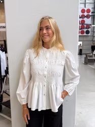 Chloe smockblus vit