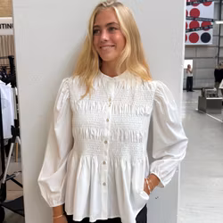 Chloe smockblus vit