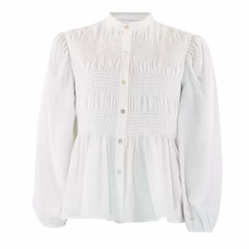 Chloe smockblus vit