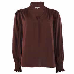Moe satin blus vinröd