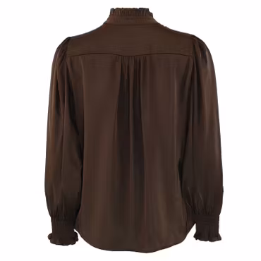 Moe satin blus brun