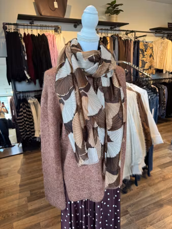 Scarf mönstrad brun