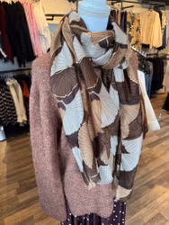 Scarf mönstrad brun