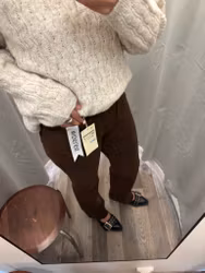Folyrose jeans wide brun