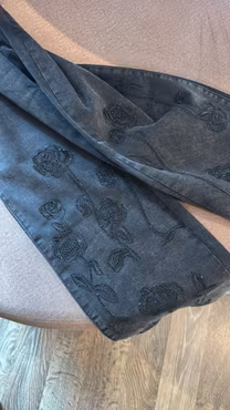 Folyrose jeans wide strass